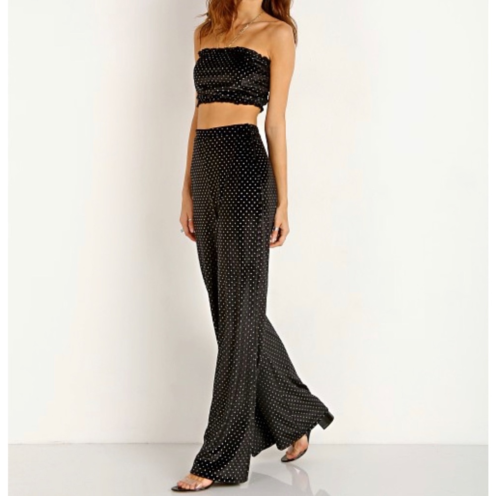 Show me your mumu stud velvet set